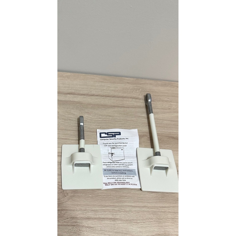 Computer Security Products CSP-103 Refrigerator Lock White Adhesive Security Kit
